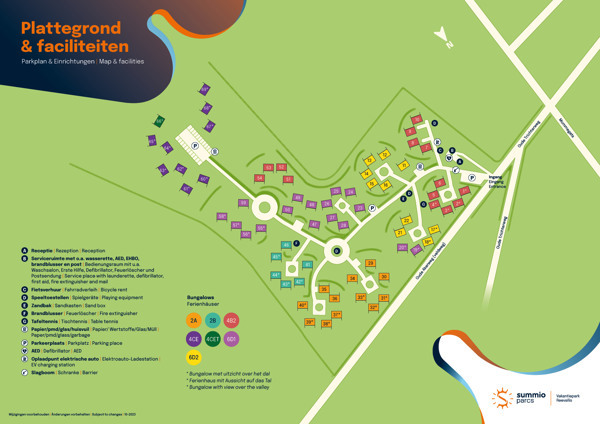 Parkplan vom Summio Vakantiepark Reevallis