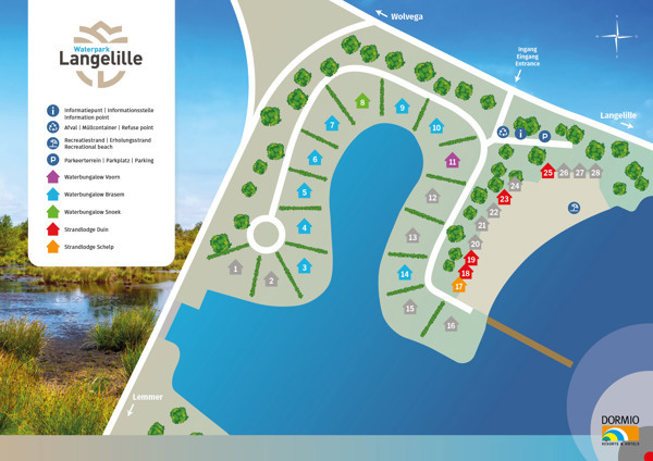 Die Karte von Dormio Waterpark Langelille